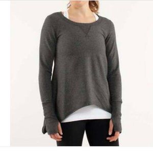 Lululemon tea lounge terry crew asymmetric
